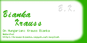 bianka krauss business card